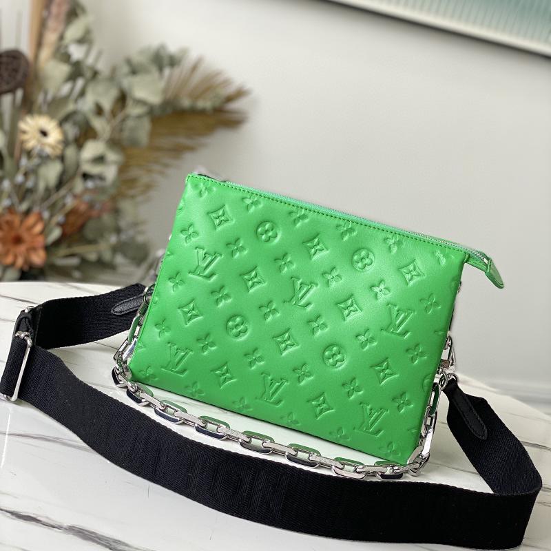 LV Handbags Clutches M57936COUSSIN Small Handbag Green